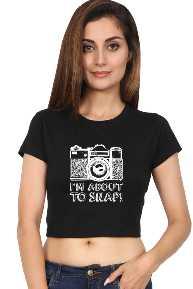 Take a Snap- Women's Crop Top