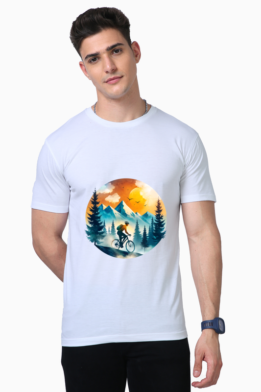 Men's T-shirt - Mountain Cyclist