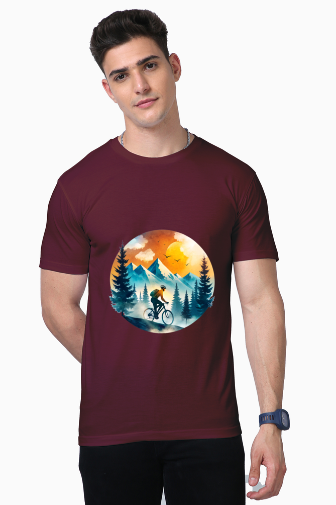 Men's T-shirt - Mountain Cyclist